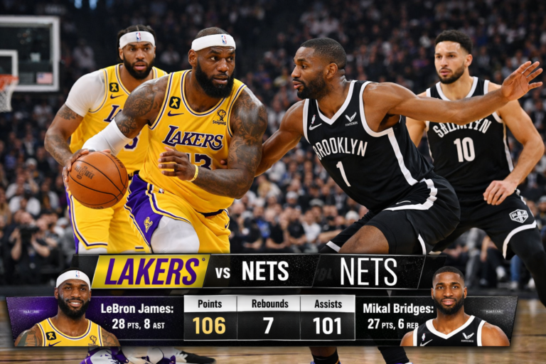 Lakers vs Brooklyn Nets Match Player Stats