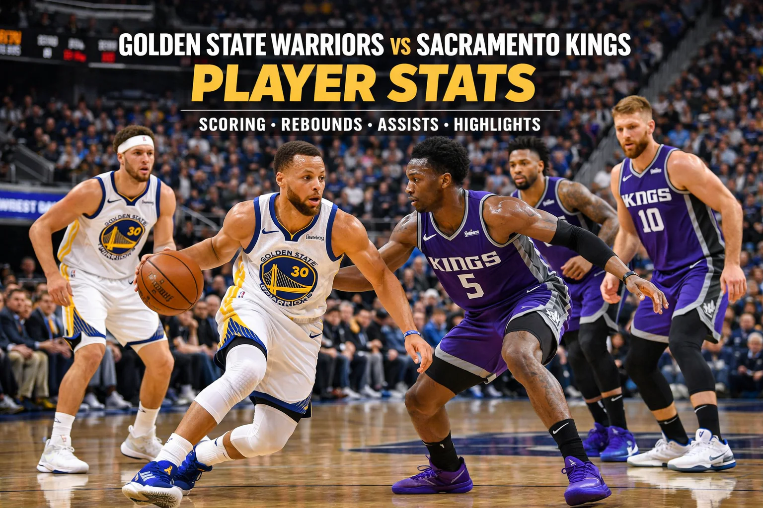 Golden State Warriors vs Sacramento Kings Match Player Stats