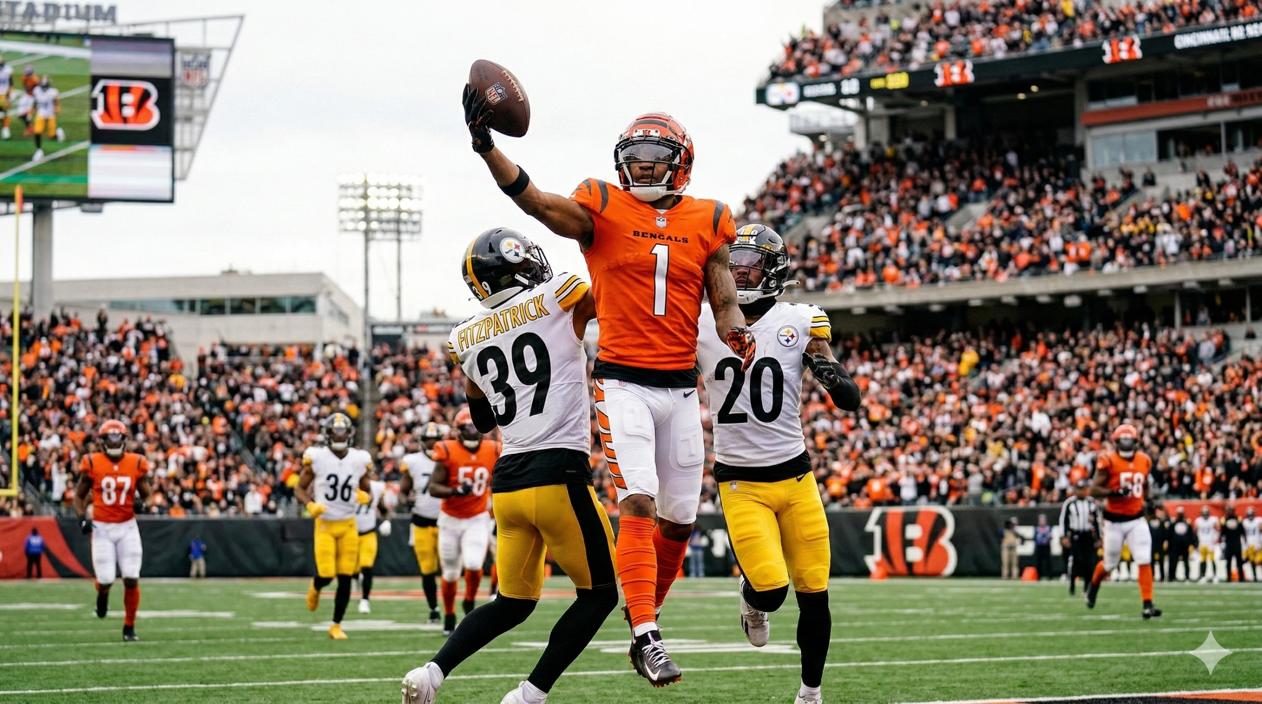 Pittsburgh Steelers vs Bengals Match Player Stats