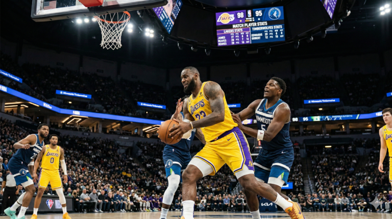lakers vs timberwolves match player stats