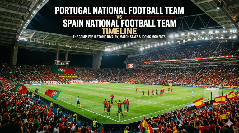 Portugal National Football Team vs Spain National Football Team Timeline