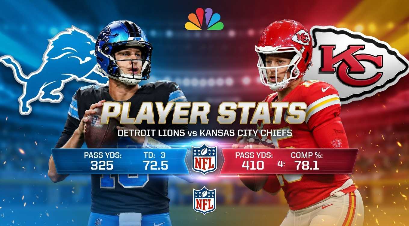 Detroit Lions vs Kansas City Chiefs Match Player Stats