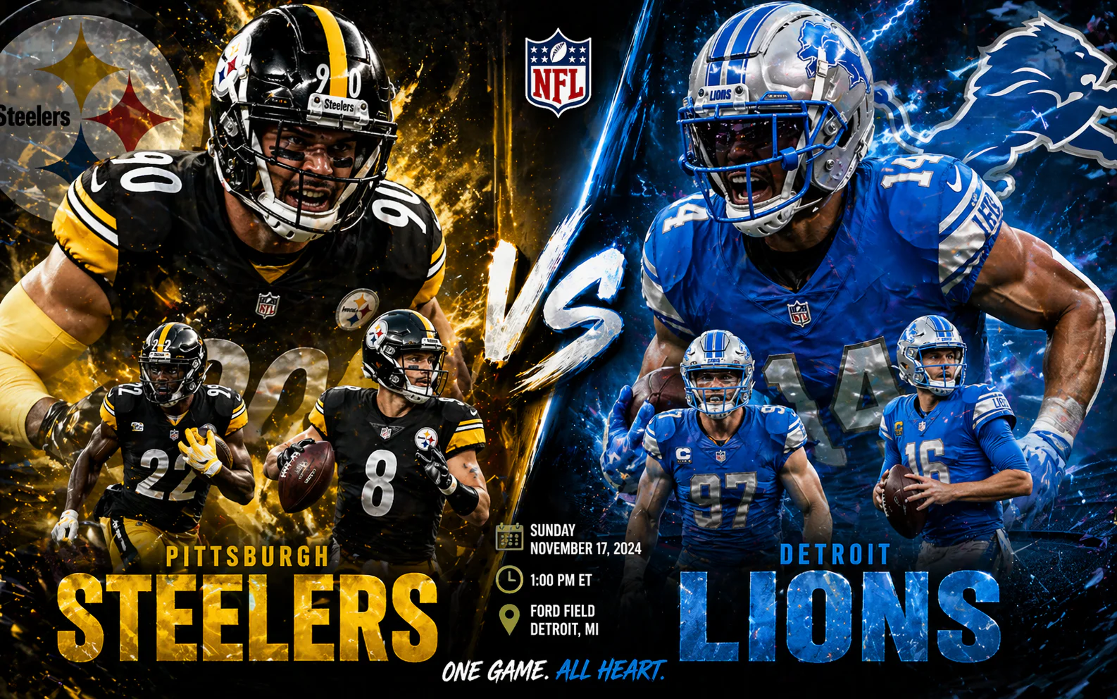 Steelers vs Lions