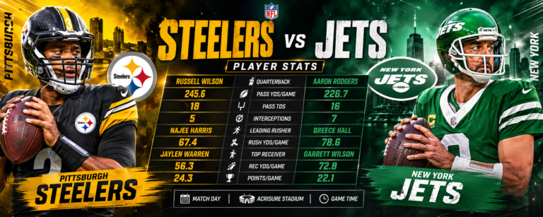 Pittsburgh Steelers vs New York Jets Match Player Stats
