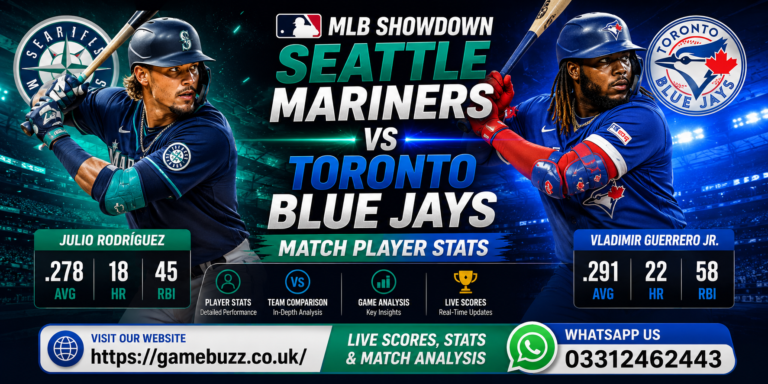 seattle mariners vs toronto blue jays match player stats