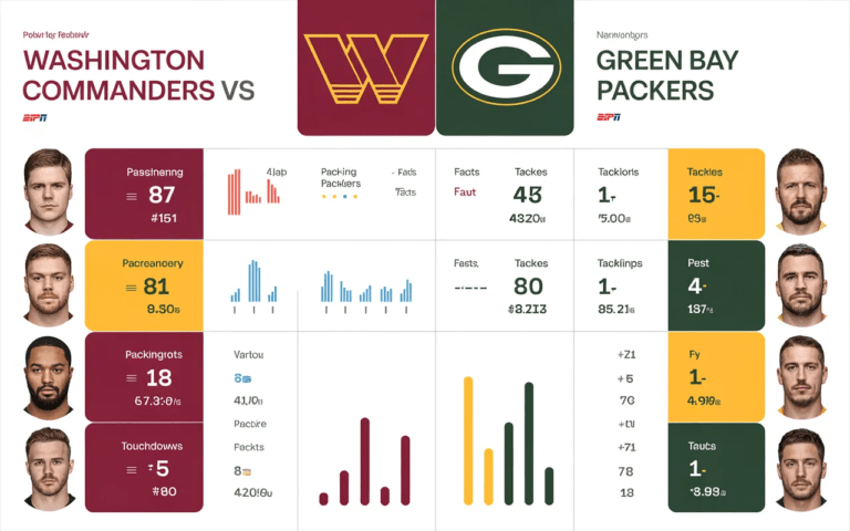 Washington Commanders vs Green Bay Packers Match Player Stats