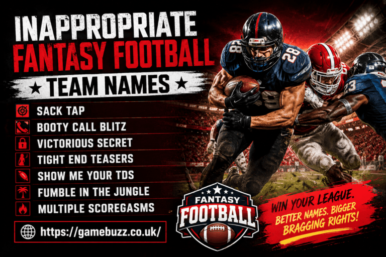 Inappropriate Fantasy Football Team Names