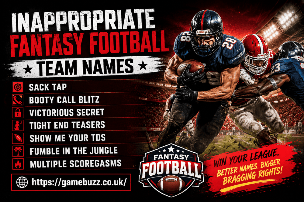 Inappropriate Fantasy Football Team Names