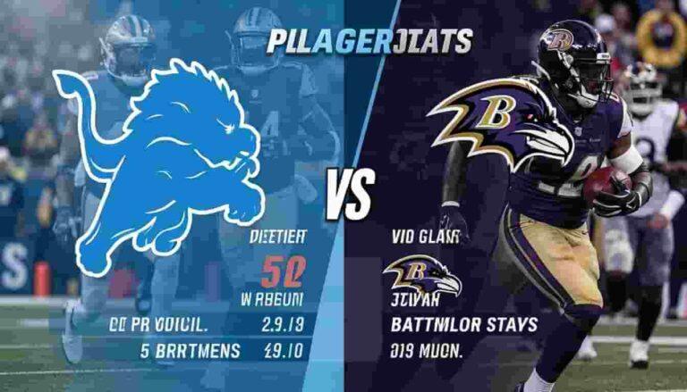 Detroit Lions vs Baltimore Ravens Match Player Stats