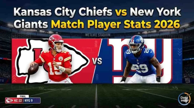 Kansas City Chiefs vs New York Giants Match Player Stats 2026