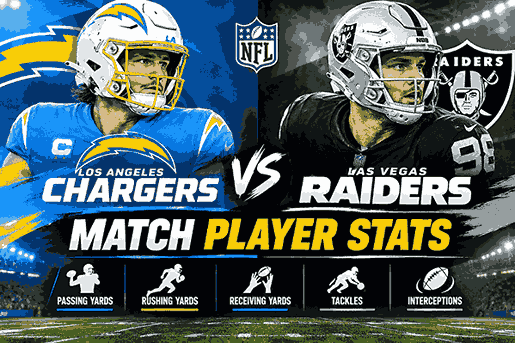 Los Angeles Chargers vs Las Vegas Raiders Match Player Stats