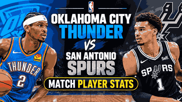 Oklahoma City Thunder vs San Antonio Spurs Match Player Stats