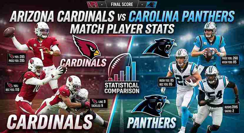 Arizona Cardinals vs Carolina Panthers match player stats