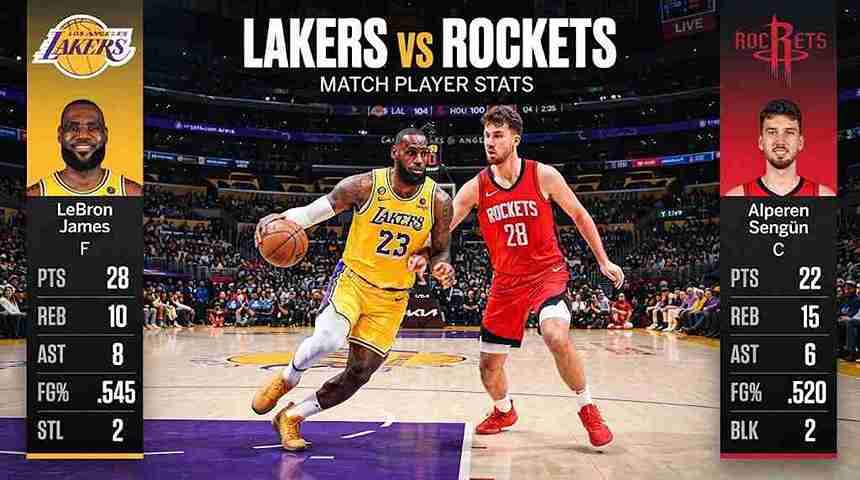 Lakers vs Houston Rockets Match Player Stats
